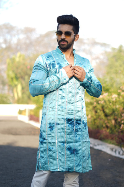 italian silk kurta for men's 